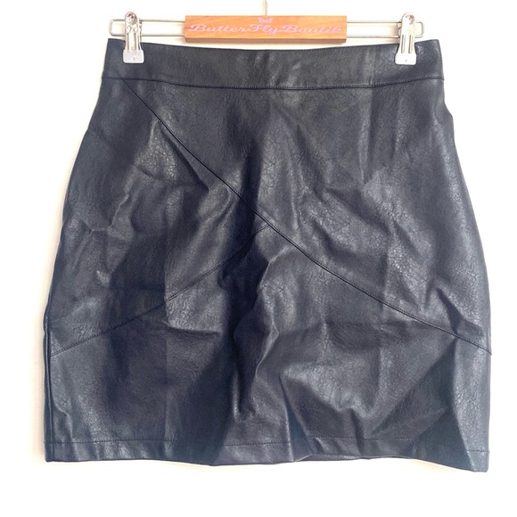 Zeagoo Women Classic High Waisted Faux Leather Mini Pencil Skirt, Size M, NWT - Picture 5 of 9